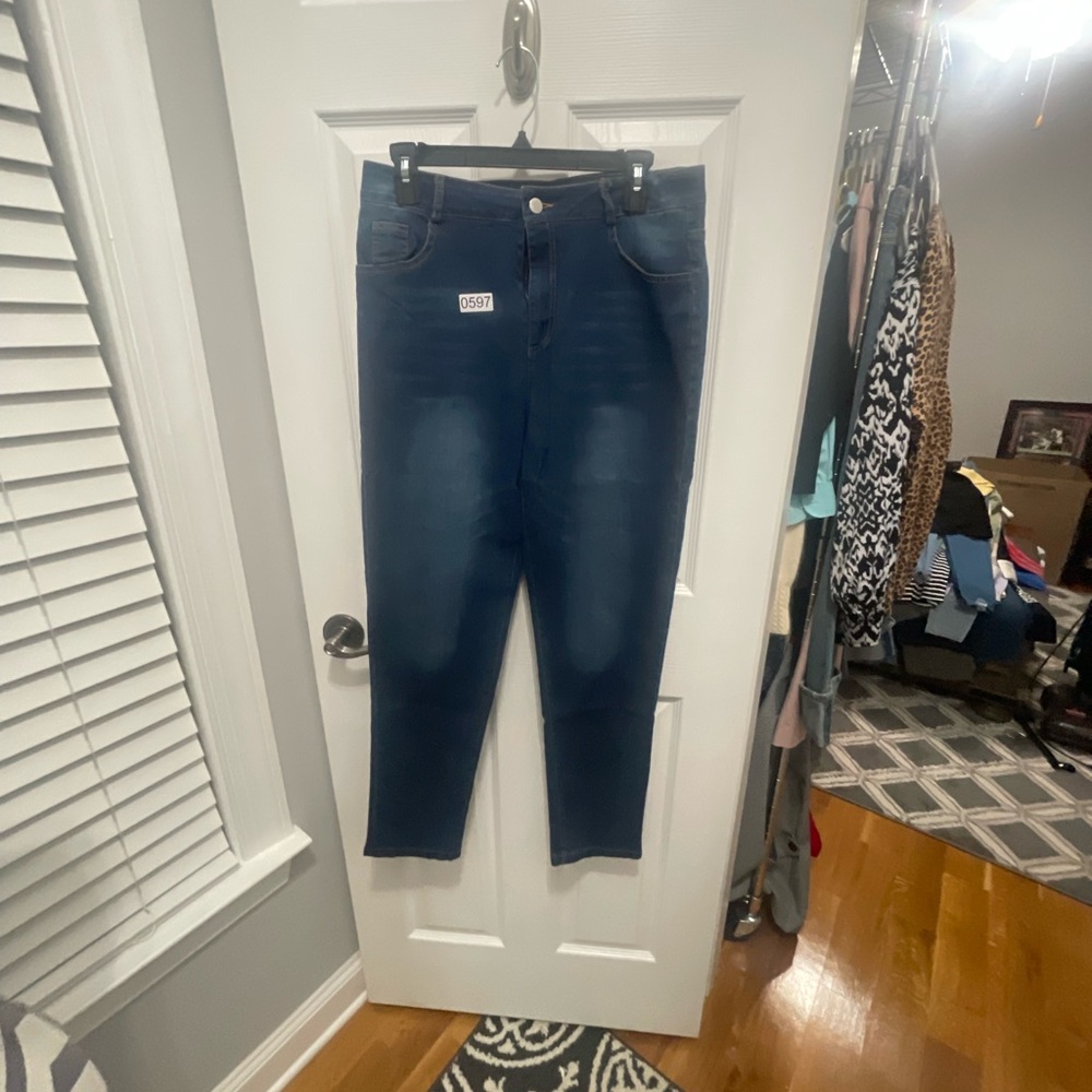 Jeans no brand dark demin large